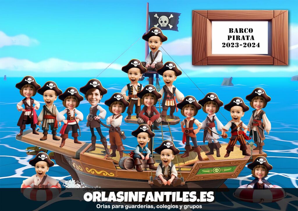 Orla Infantil Barco Pirata